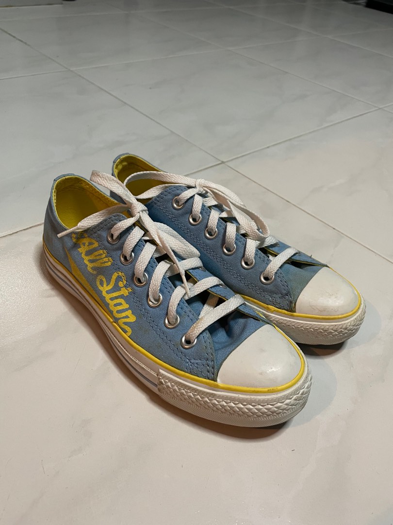 Blue Yellow Converse All Star, Men's Fashion, Footwear, Sneakers on  Carousell