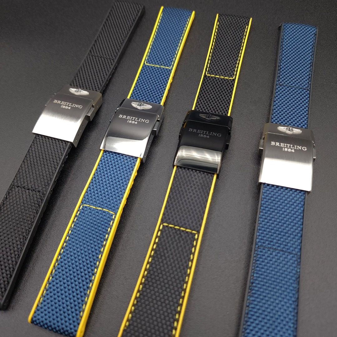 Breitling blue mesh on sale rubber strap
