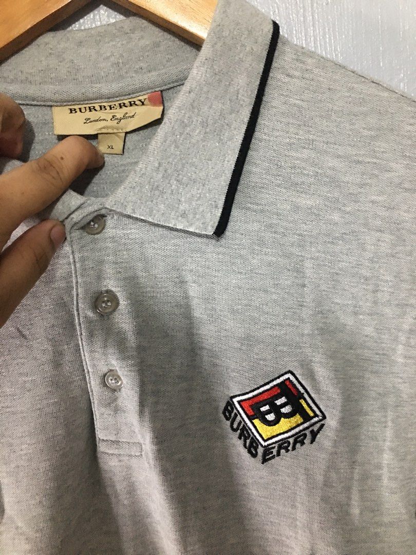 Burberry White Round Logo Classic Collar Shirt main image 0