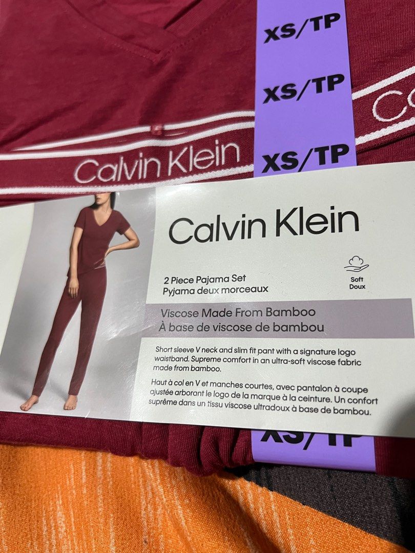 Calvin Klein Red Pajama Set, Women'S Fashion, Undergarments & Loungewear On  Carousell