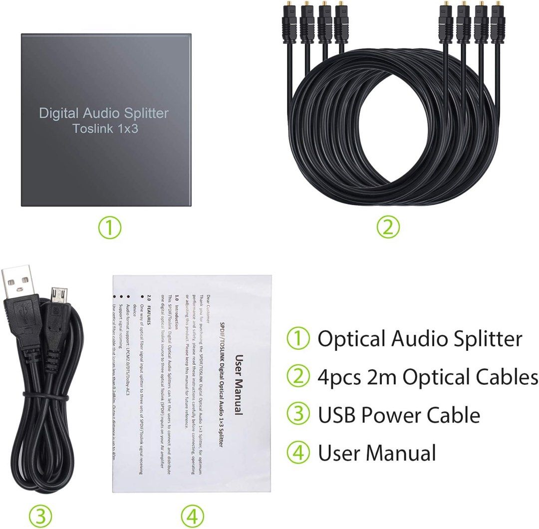 NEW売り切れる前に☆ SPDIF TOSLINK 光デジタル 分配器 1入力3出力 光学スプリッター 1x3 光 LPCM2.0 Doldy Digital  DTS 5.1 対応 PS3 XBOX