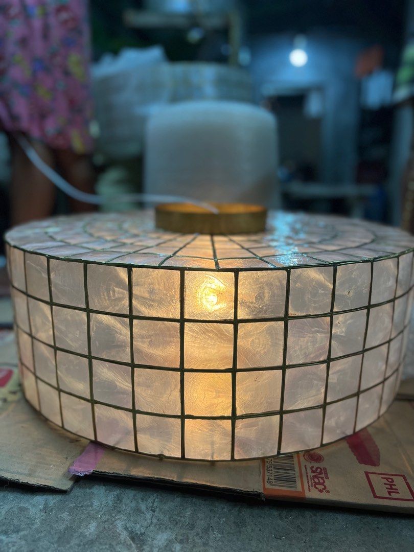 Capiz Pendant Light (Category: Lighting) located in Caloocan City. Submitted by casadisenyo (Listing ID 1213359693, Image 2). Description: MADE TO ORDER Capiz pendant light Sizes: 14"x24" 7500 8"x24" 6500 LEAD TIME: 10-15days Check our Page Casa Diseño.
