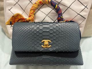 Chanel Gabrielle Backpack Drawstring bag In Phyton Exotic Rare Limited  Edition