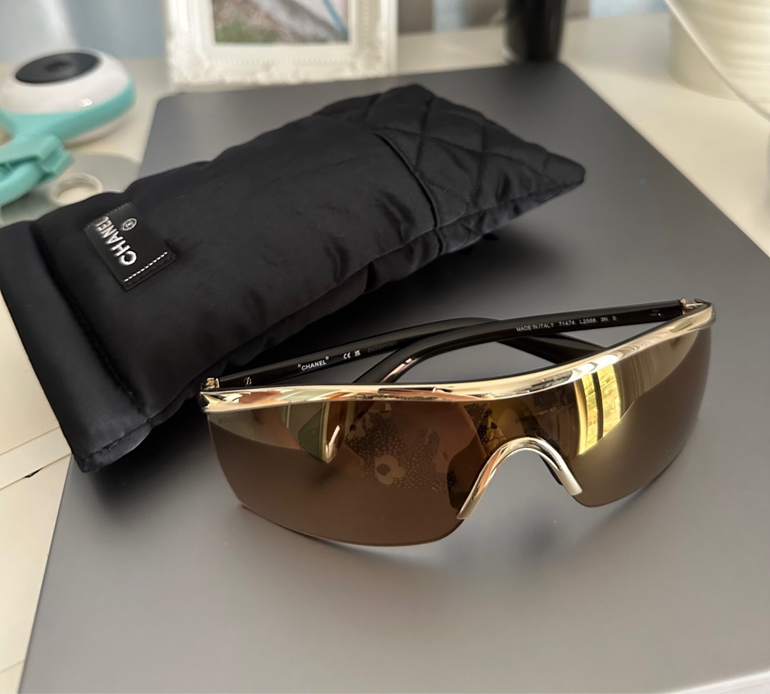 Chanel shield sunglasses Men s Fashion Watches Accessories