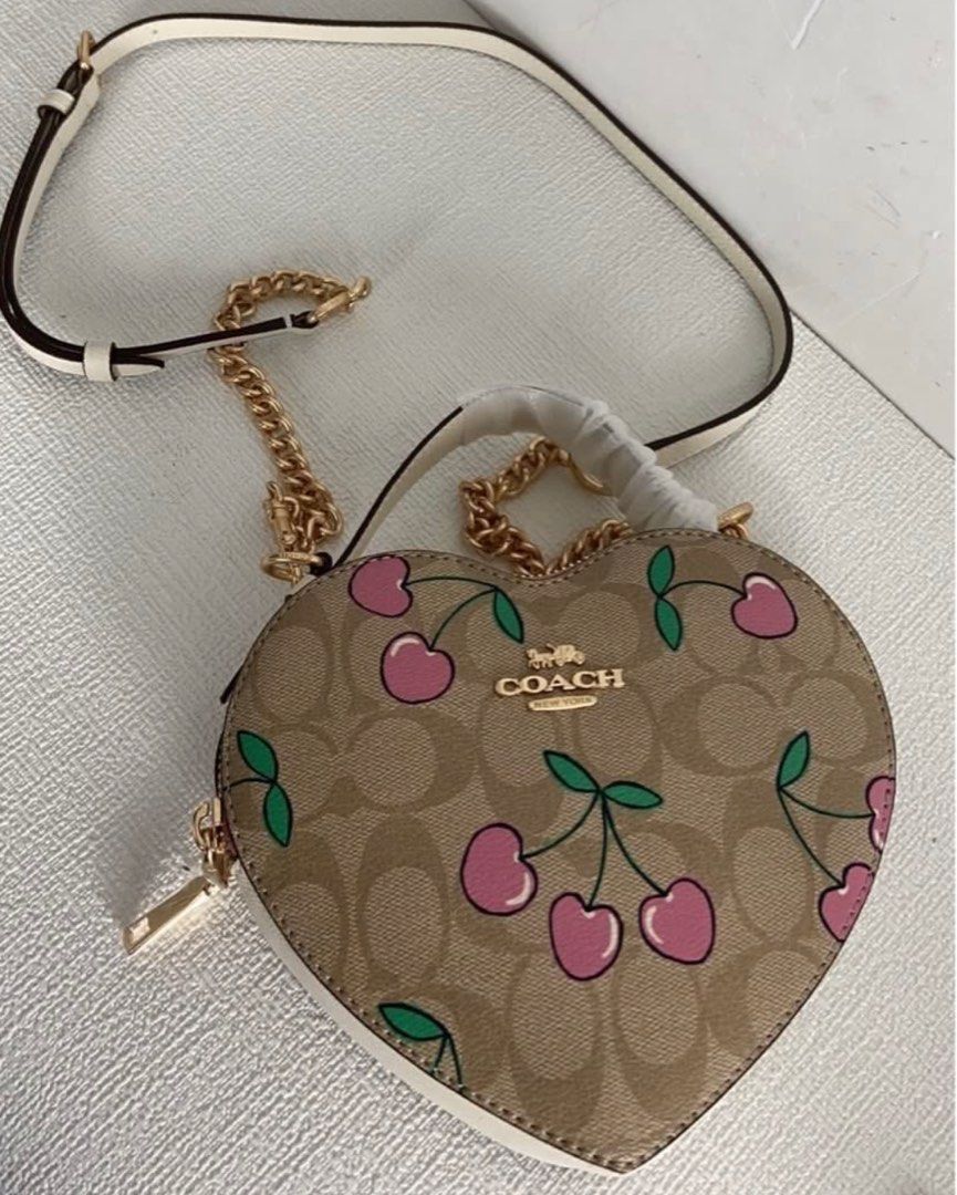 Coach Cherry Heart Sling Bag, Women's Fashion, Bags & Wallets, Cross