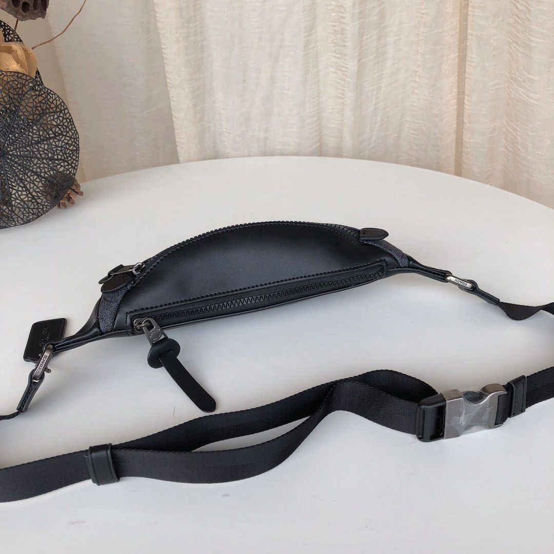 Coach Sling Bag small size men chest Bag grey black instock Men s