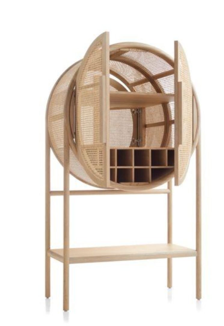 Crate & Barrel Cane Bar By Leanne Ford, Furniture & Home Living