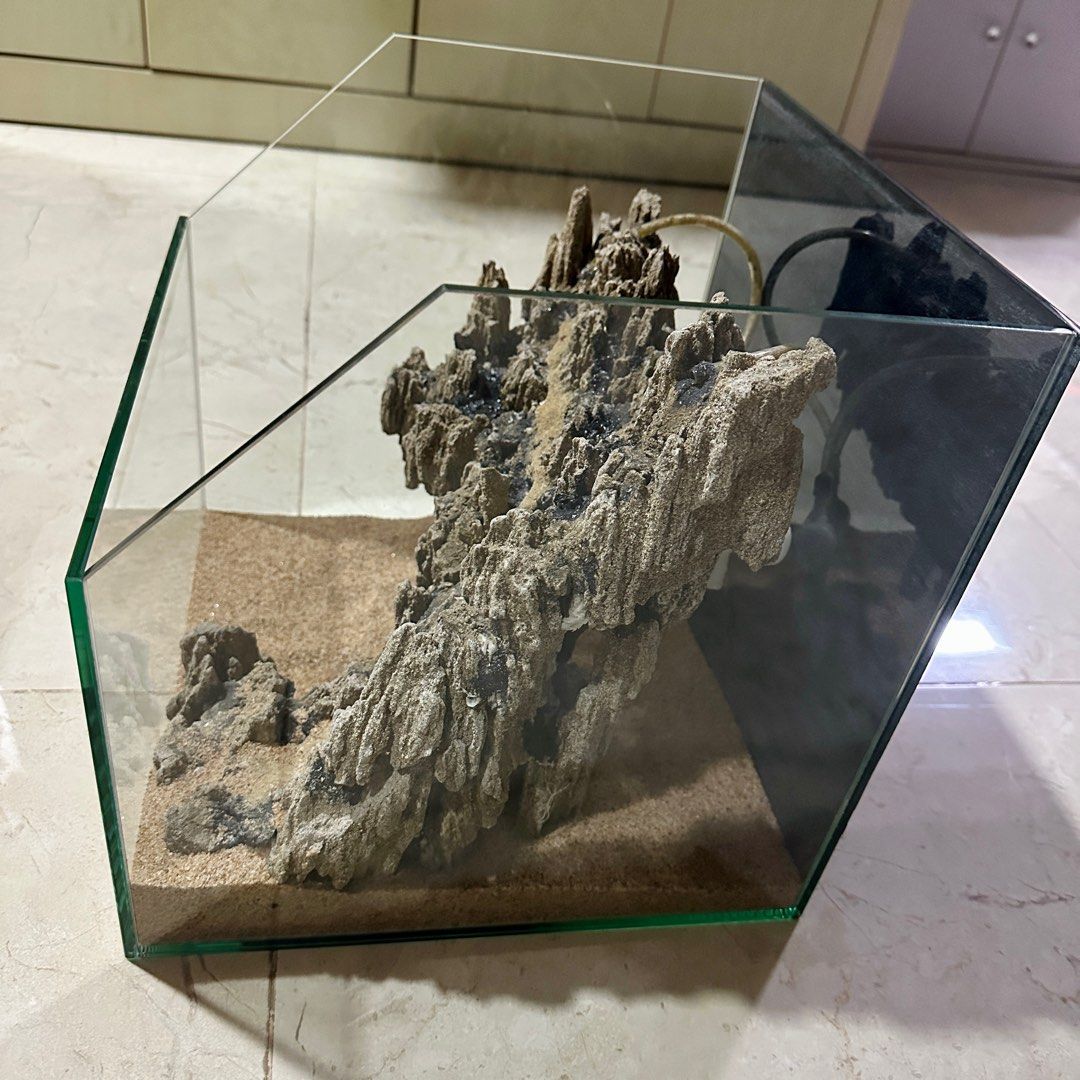 Custom Sandstone Hardscape Aquarium Aquascape, Pet Supplies, Homes