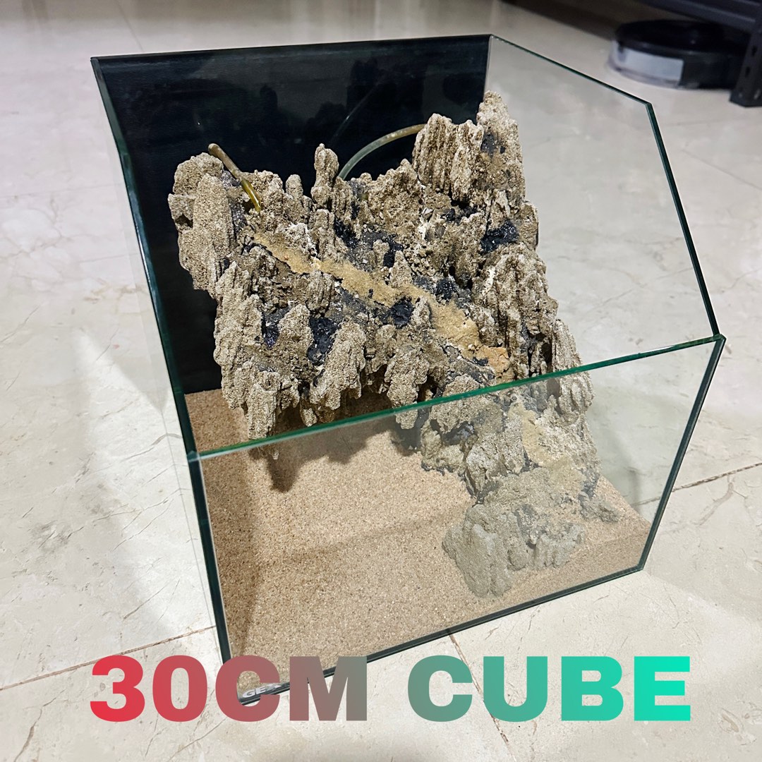 Custom Sandstone Hardscape Aquarium Aquascape, Pet Supplies, Homes