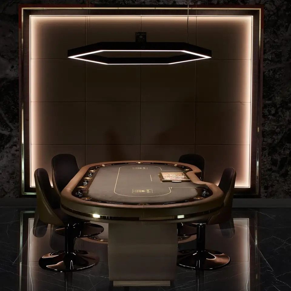 CUSTOMIZED POKER TABLE (10 PLAYERS) (Category: Board Games & Puzzles) located in San Pablo. Submitted by ablpsports (Listing ID 1213204124, Image 3). Description: CUSTOMIZED POKER TABLE (10 PLAYERS) PHP200,000 PHP200,000 PHP200,000 NOTE: ⦁ AVAILABLE ON PRE-ORDER BASIS ⦁ MINIMUM OF PHP 5,000 DOWN PAYMENT/RESERVATION ⦁ ETA: 45-60 DAYS UPON RESERVATIONS Dimension in cm - 280 x 78 x 130 (10 Players + Dealer ) *CHAIRS NOT INCLUDED* DETAILS: ⦁ Material