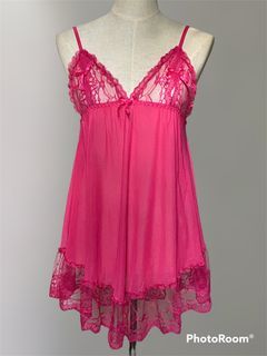 Deep Pink Lace Nightwear