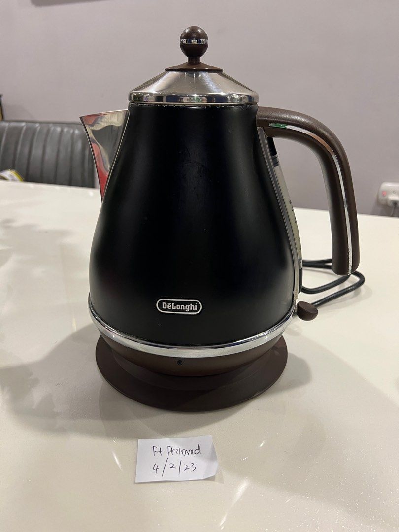 Delonghi Icona Vintage Series Black Kettle 1.7L, TV & Home Appliances
