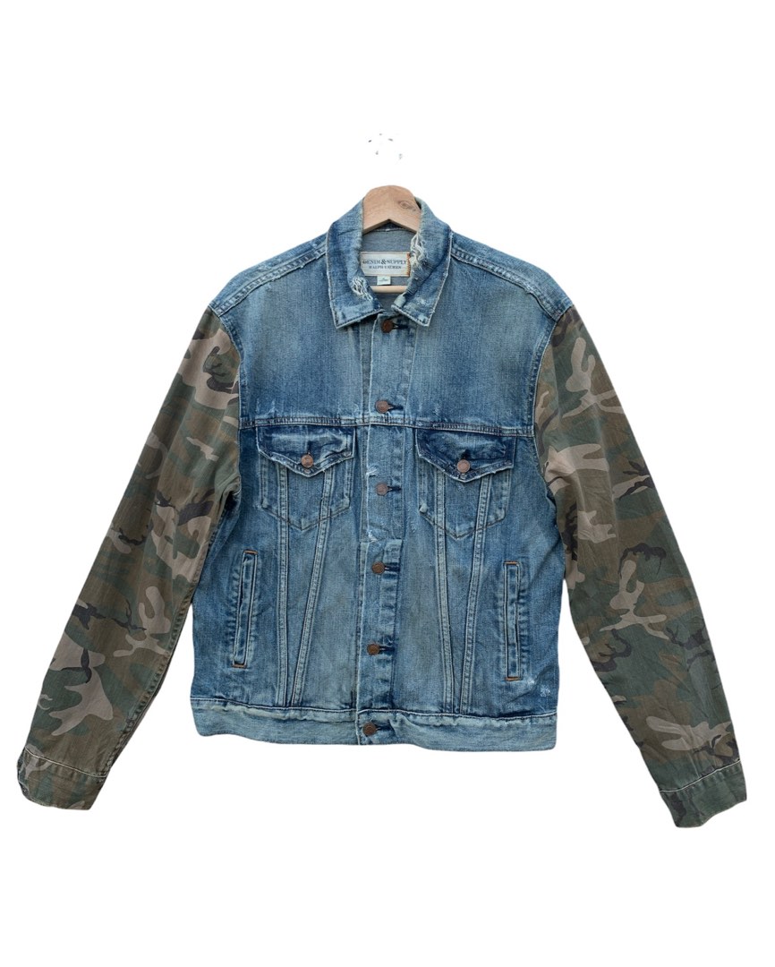 Polo camo denim trucker jacket outlet