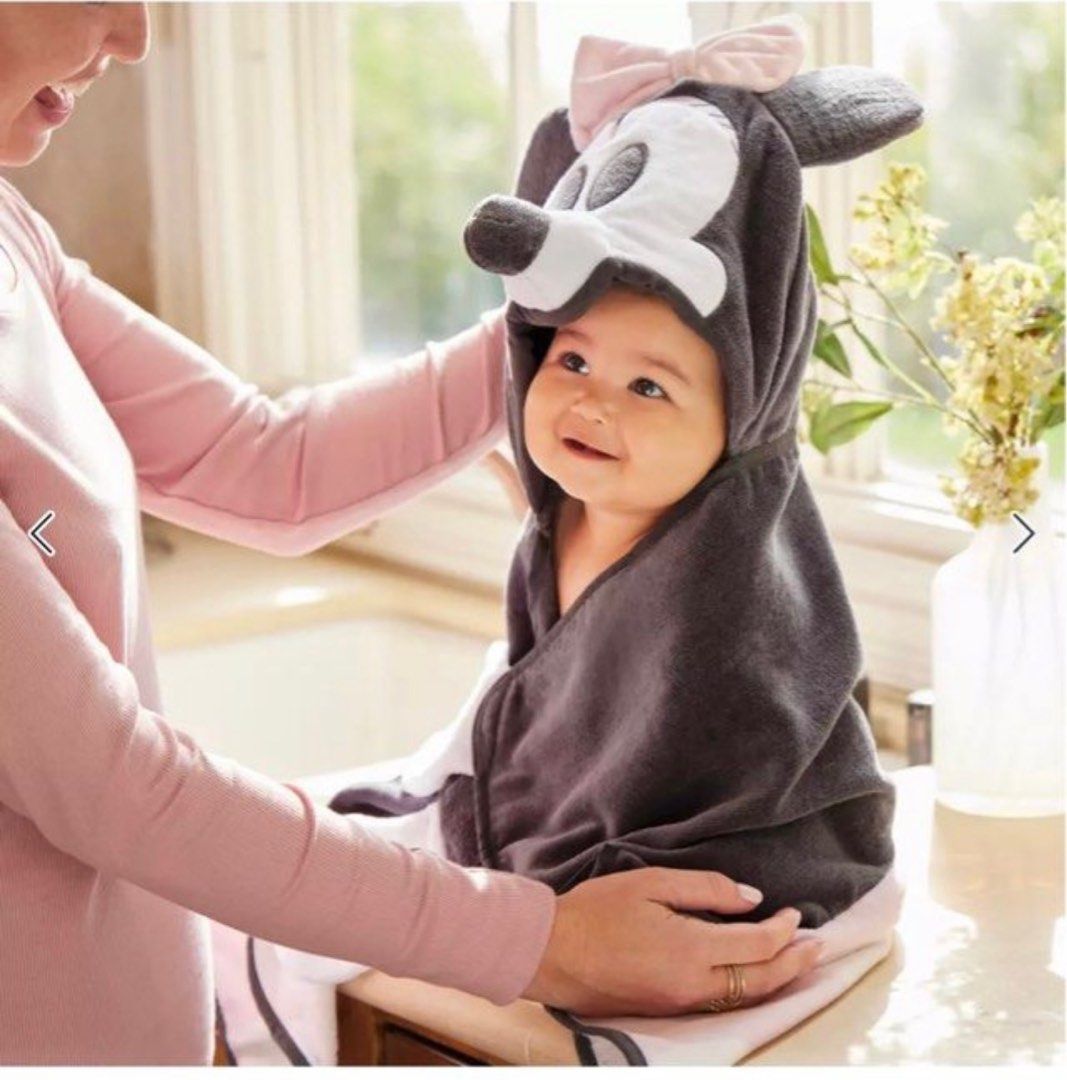 Disney Baby Hooded Towel Minni Babies Kids Bathing Changing