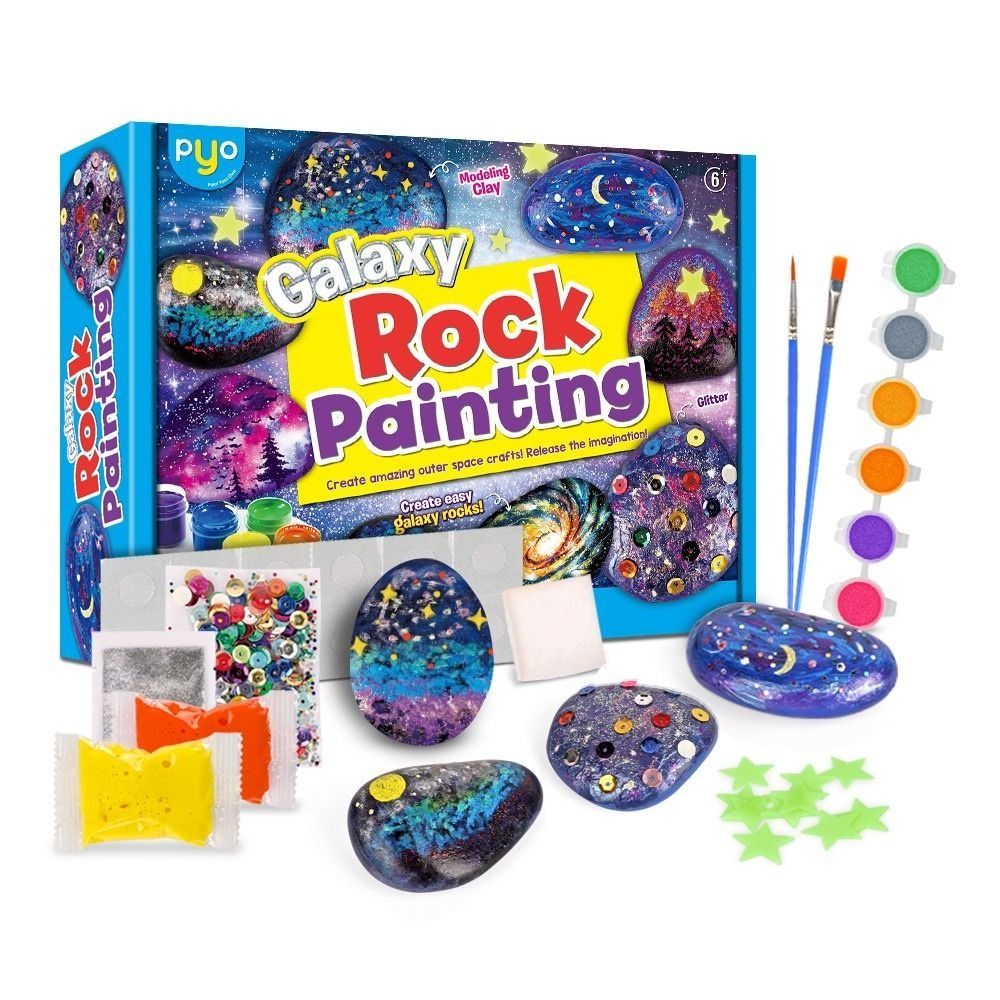 DIY Paint Your Own Rocks Kids Colouring Arts & Crafts Children Painting