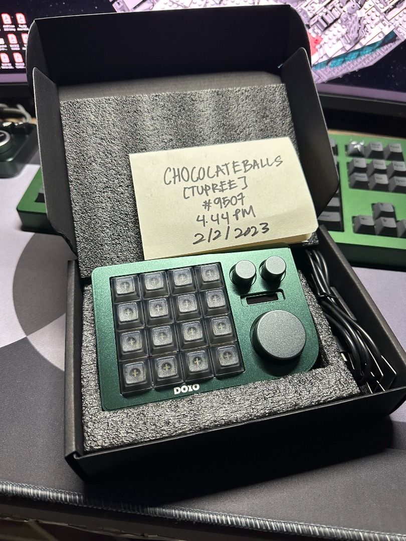 DOIO Triple Knob Macro Pad KB16-01 (GREEN), Computers & Tech 