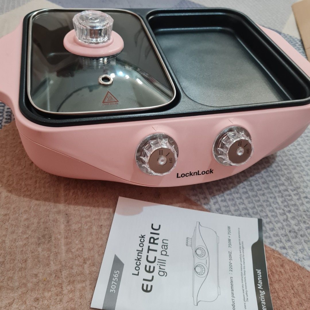 Electric Grill Pan LocknLock by Amway, Kitchen & Appliances di Carousell