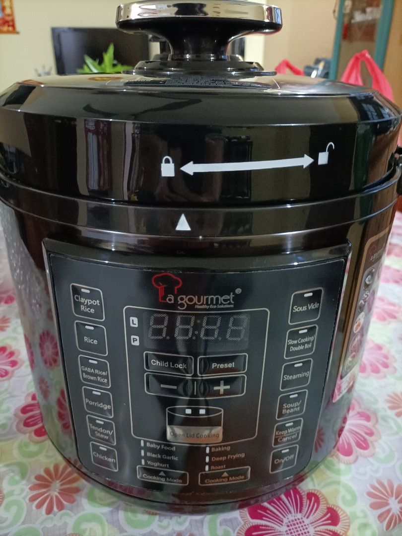 La Gourmet 6L Electric Pressure Cooker, TV & Home Appliances, Kitchen
