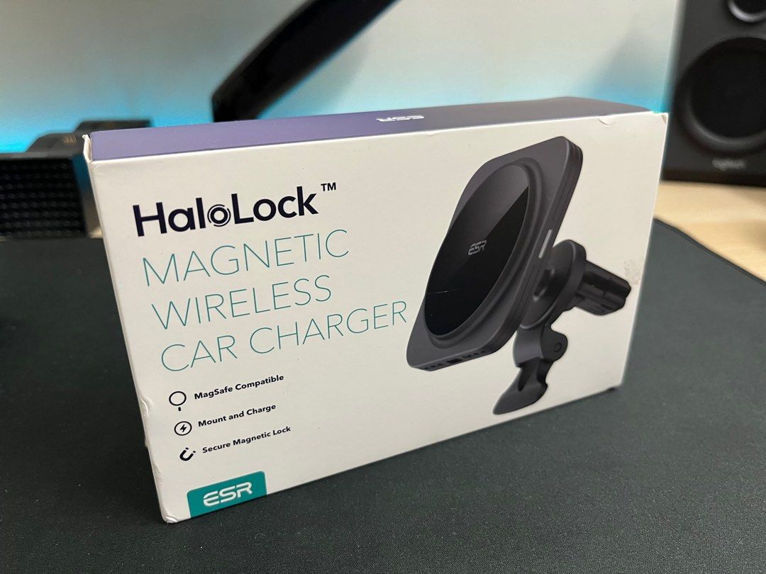 ESR HaloLock Magnetic Wireless Car Charger Mount for iPhone