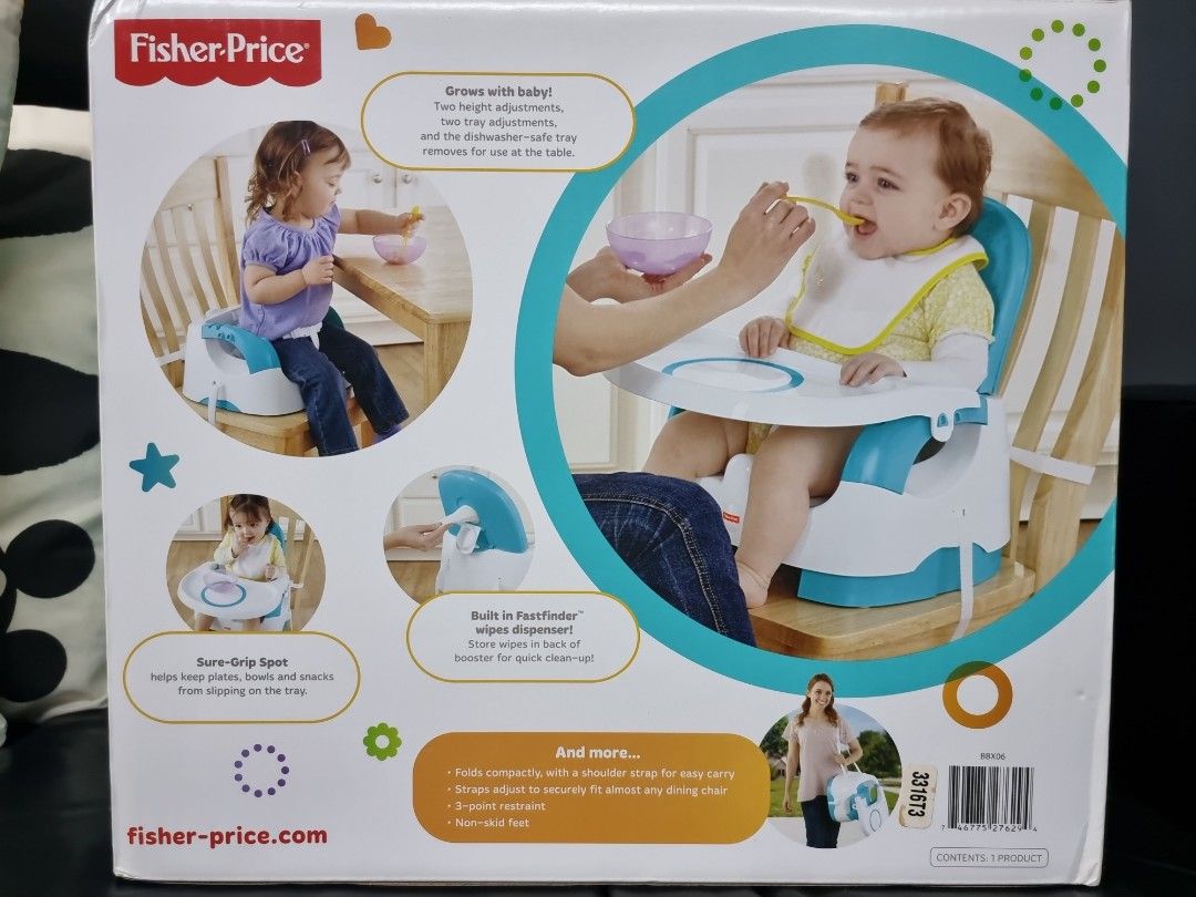 Fisher Price Deluxe Quick Clean Portable Booster Babies Kids