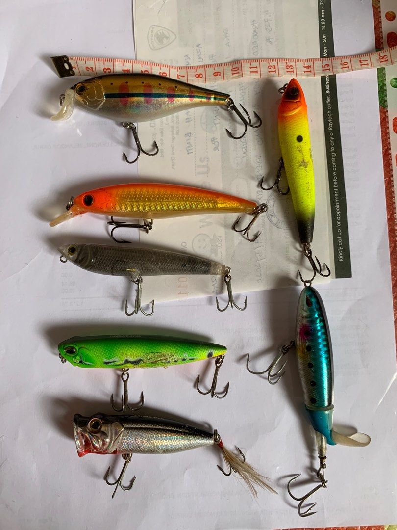 Top water lures, Sports Equipment, Fishing on Carousell