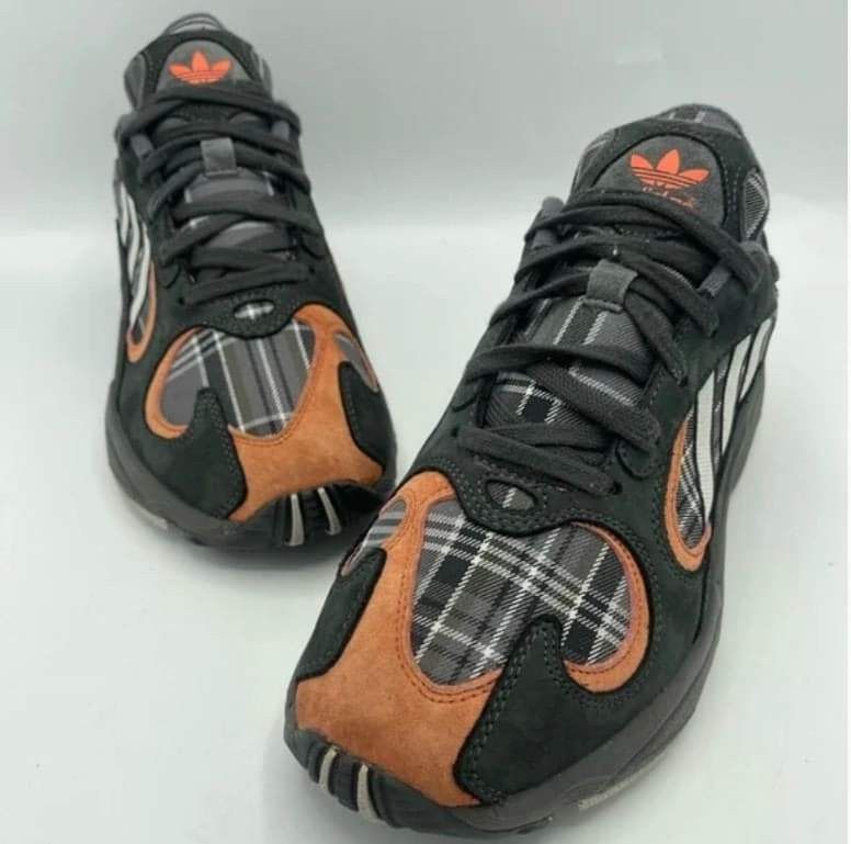 FOR SALE Original Adidas Yung 1 Orange Plaid EF3967 Mens Shoes