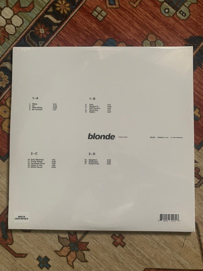 Frank Ocean - blonde (blond) LP 正規版 洋楽