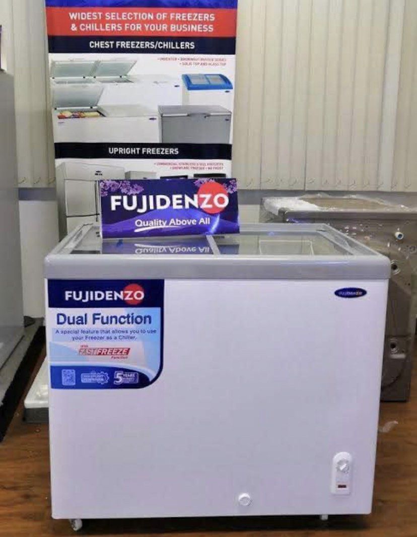 FUJIDENZO SLIDING GLASS DUAL FUNCTION CHEST FREEZER (Category: Refrigerators and Freezers) located in Quezon City. Submitted by maryann5721 (Listing ID 1213275336, Image 1). Description: FUJIDENZO SLIDING GLASS DUAL FUNCTION FREEZER FD07ADF2-15,900 FD10GDF- 19,200 FD11ADF-23,500 FD15ADF-25,200 FD18ADF-30,800 FD22ADF-35,000 INVERTER IFD18GDF2-31,900 Brand new and seaLed with warranty and receipt 7 days repLacement fOr factOry defect OnLy . 1yr par
