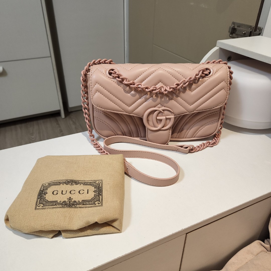 GG Marmont Pink Pastel Two Way Bag, Women's Fashion, Bags & Wallets ...