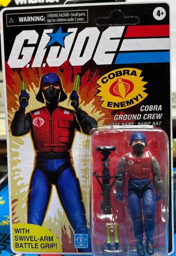 GI JOE HASLAB COBRA GROUND CREW MISB 3.75 inch ORing gijoe gi joe g.i