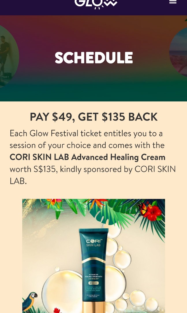 Glow festival ticket, Everything Else on Carousell
