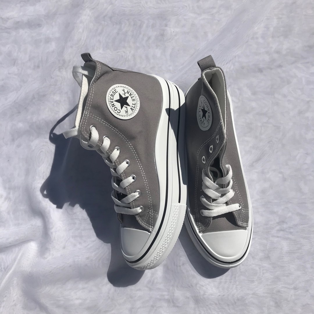 Converse high cut gray hot sale