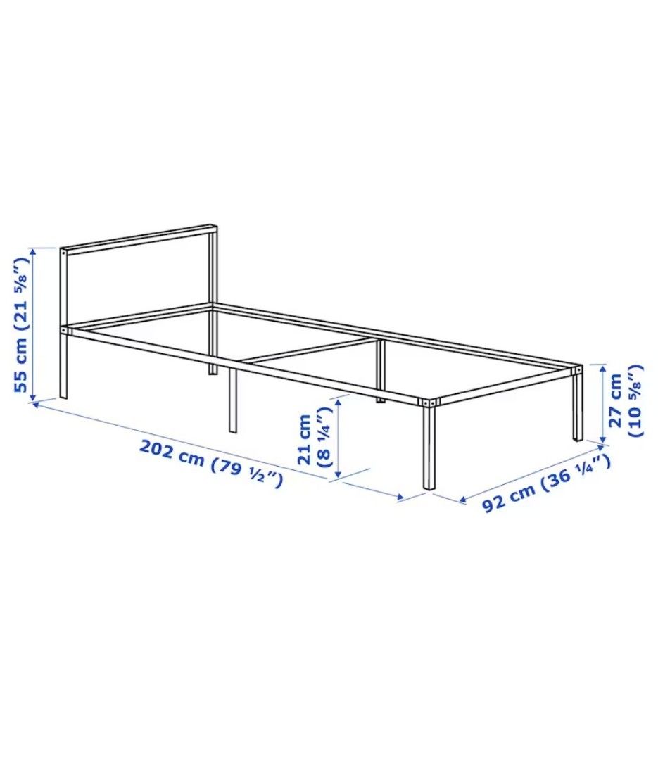 GRIMSBU Ikea Single Bed Frame, Furniture & Home Living, Furniture, Bed