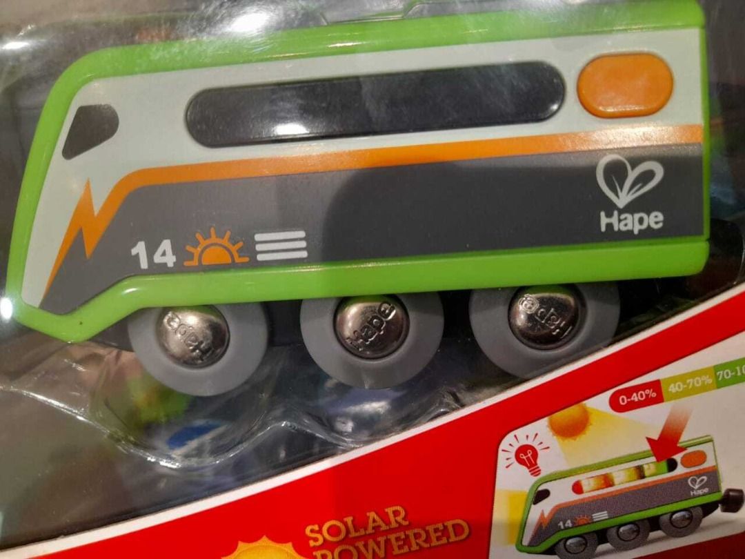 Hape brand solar powered train no battery required