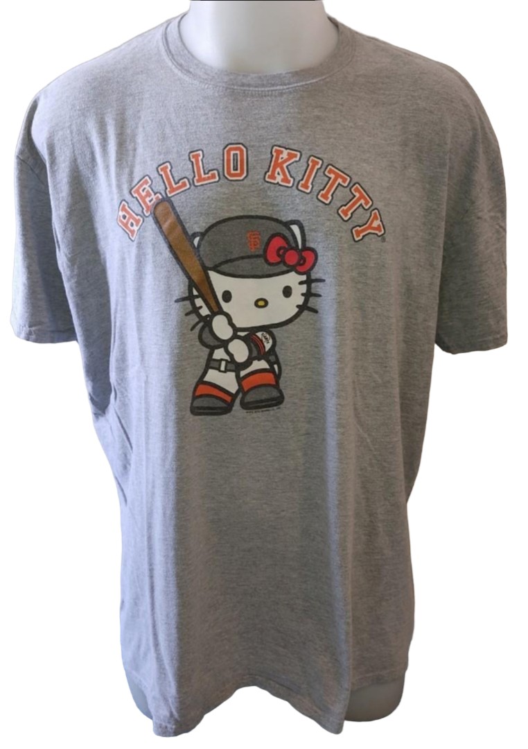 San Francisco Giants HELLO KITTY Gray Shirt XL July 8th 2023 SF
