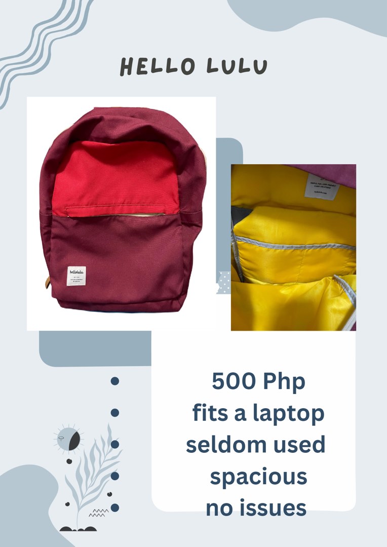 Hello Lulu backpack, Women's Fashion, Bags & Wallets, Backpacks on