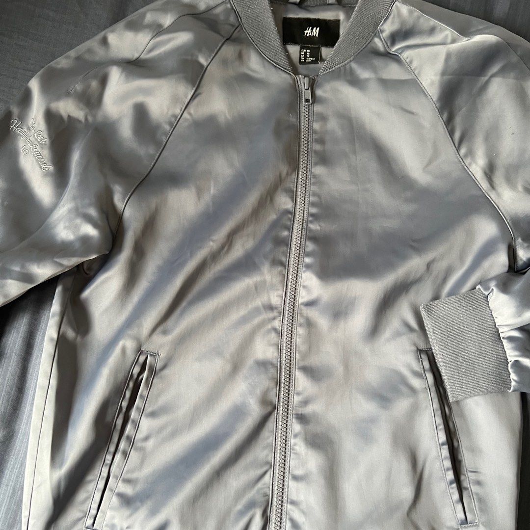H M bomber jacket Grey Men s Fashion Coats Jackets and