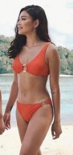 H&m orange bikini swim suit two piece