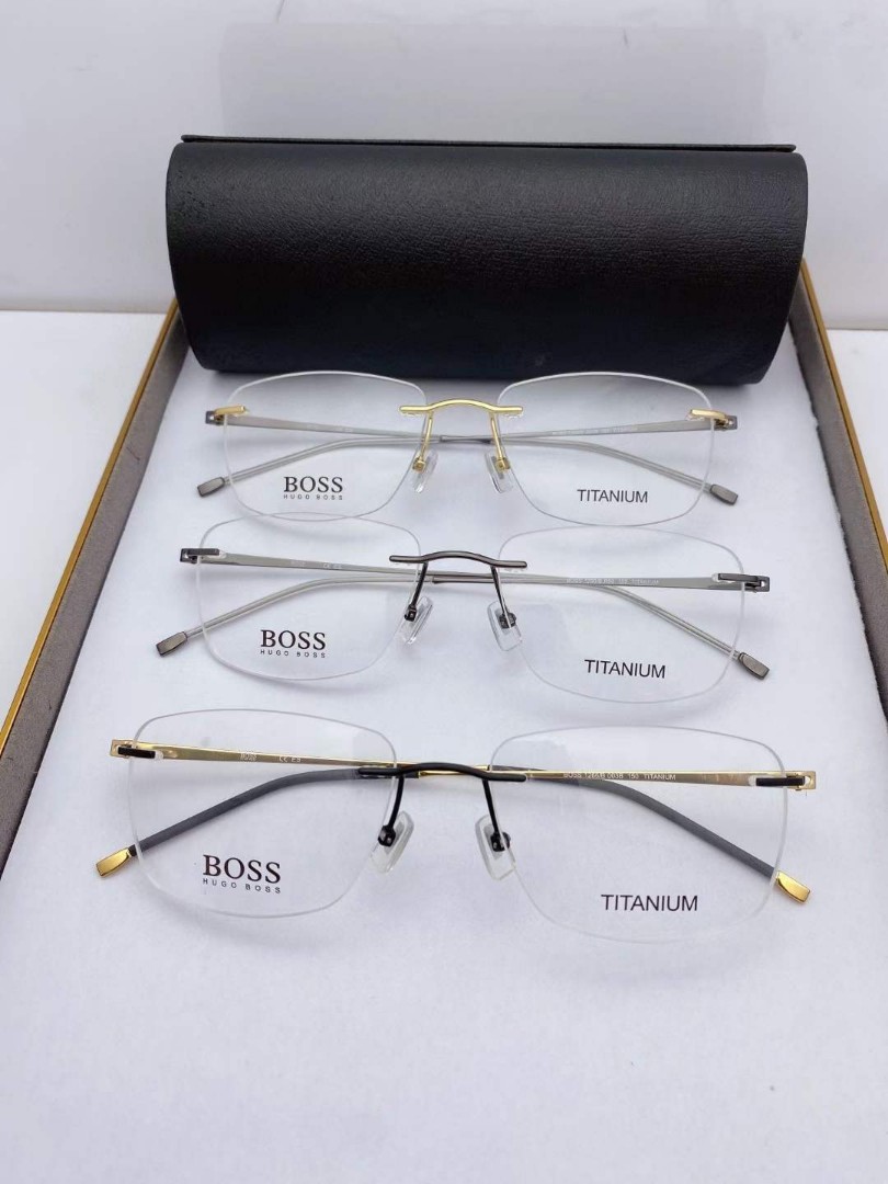 Hugo boss 1266b rimless titanium spectacles, Men's Fashion, Watches ...