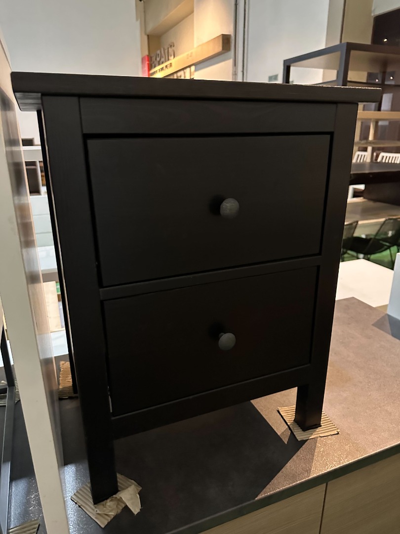 Ikea Black Bedside Table, Furniture & Home Living, Furniture, Tables