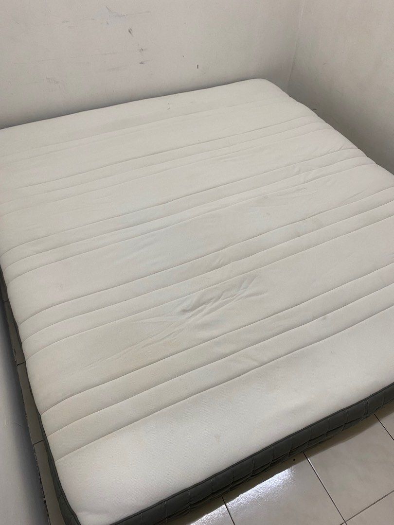 Ikea Hovag King Mattress, Furniture & Home Living, Furniture, Bed