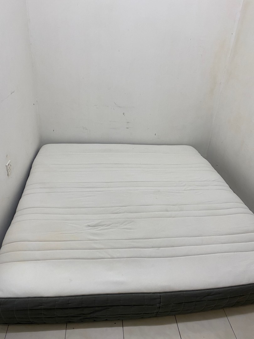 Ikea Hovag King Mattress, Furniture & Home Living, Furniture, Bed