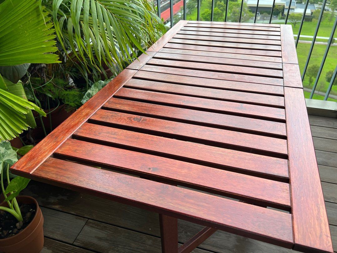 IKEA outdoor foldable table, Furniture & Home Living, Outdoor Furniture