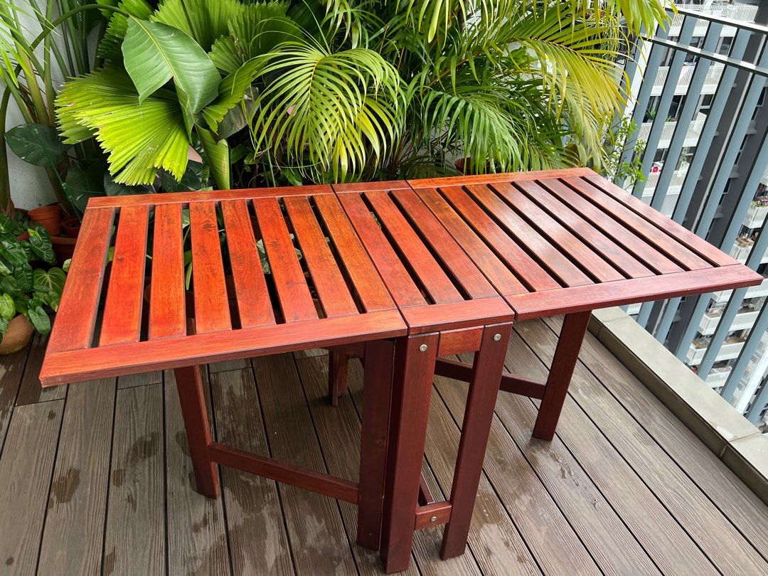 IKEA outdoor foldable table, Furniture & Home Living, Outdoor Furniture on Carousell