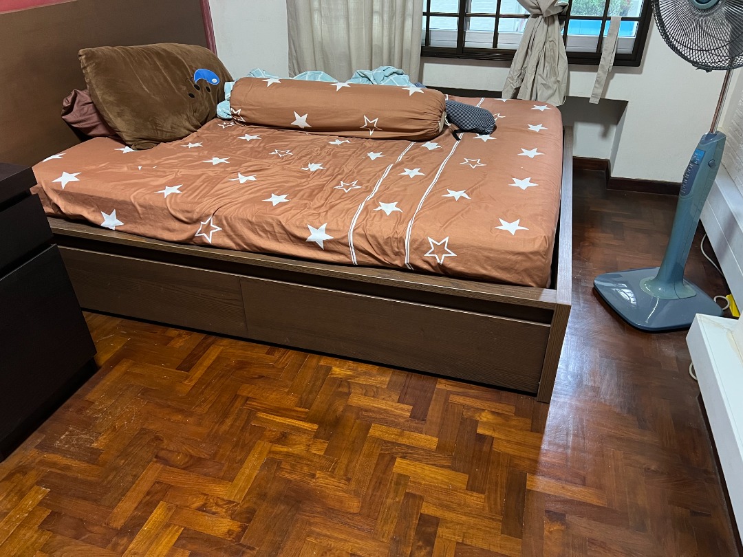 Ikea Queen Size Storage Bed for Sales, Furniture & Home Living