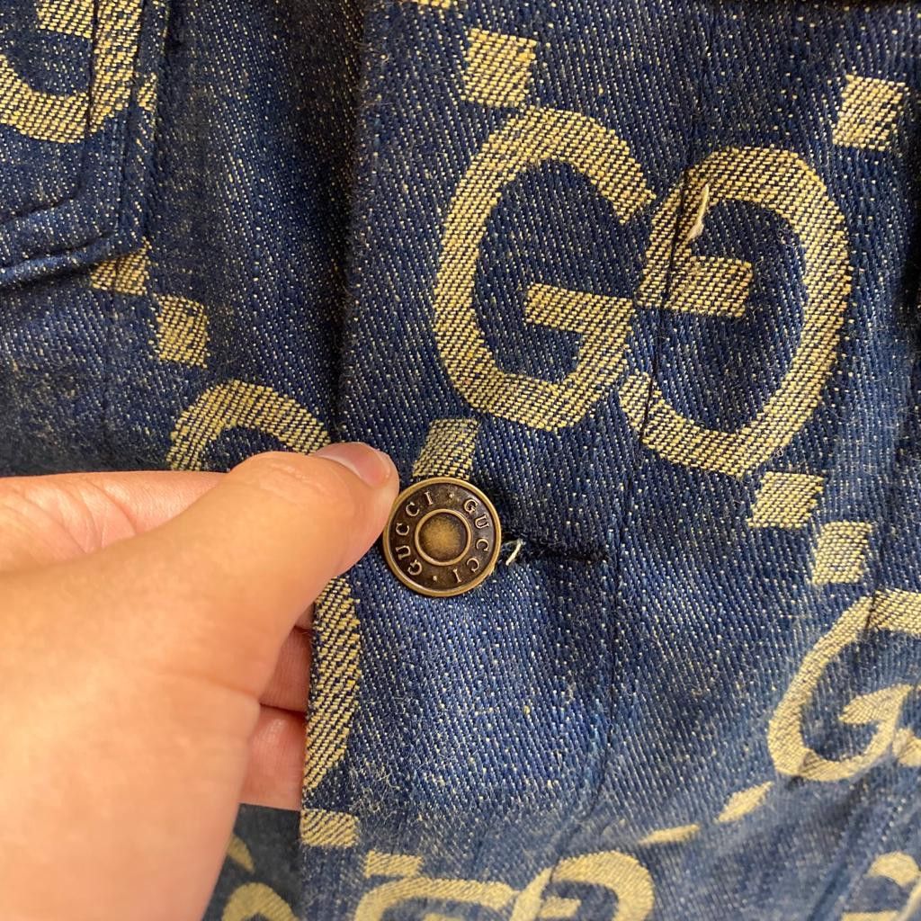 Jaket jeans gucci trucker with zipper