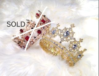 Jeweled Baroque Pageant Bridal Queen Crown - Rhinestone Wedding Crowns and Tiara for Women, Costume Party Hair Accessories with Gemstones, Pearl