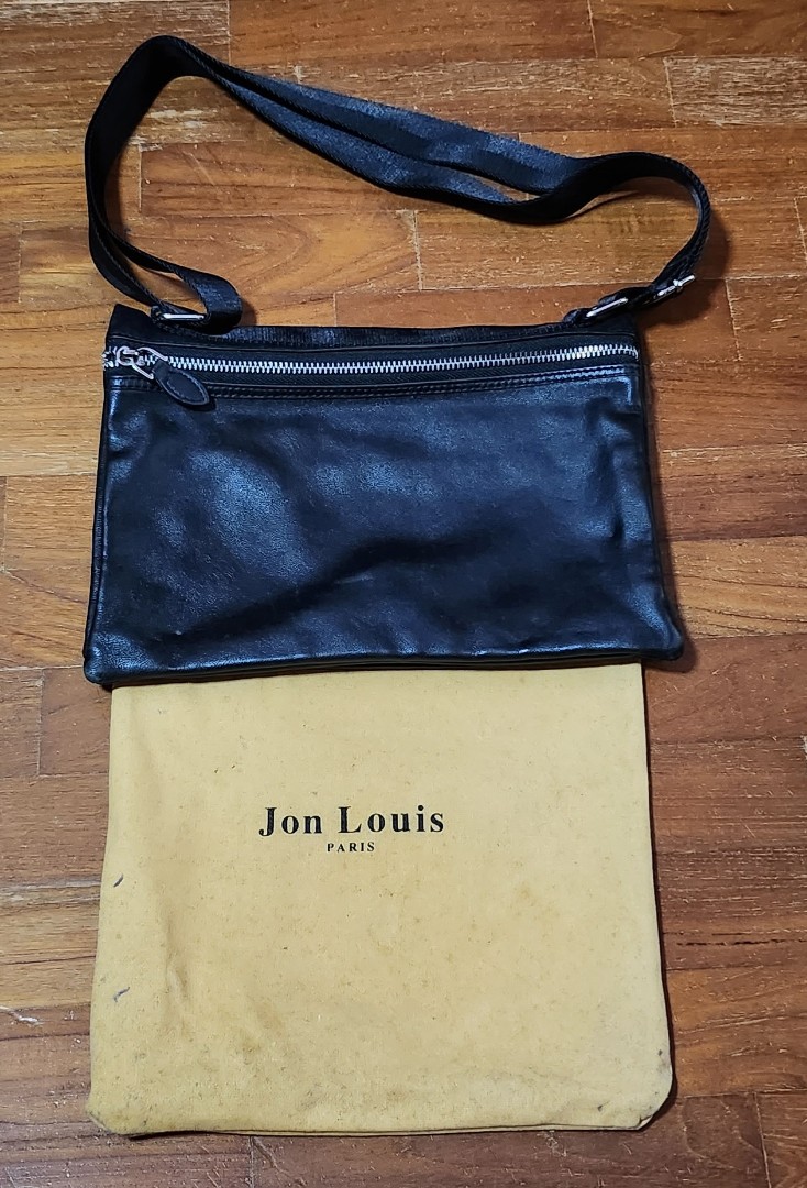 Jon Louis Black Sling/ tote Bag, Women's Fashion, Bags & Wallets,  Cross-body Bags on Carousell