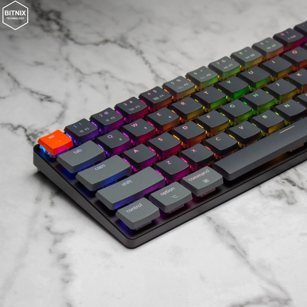 Keychron K1 SE, 87 Keys Ultra-Slim Wireless Bluetooth USB Wired Mechanical Keyboard with RGB LED Backlit, Hot Swappable Low-Profile Gateron Mechanical