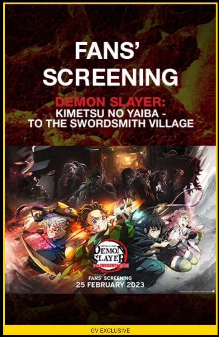 Kimetsu no Yaiba Demon Slayer Season 3 fan screening, Tickets